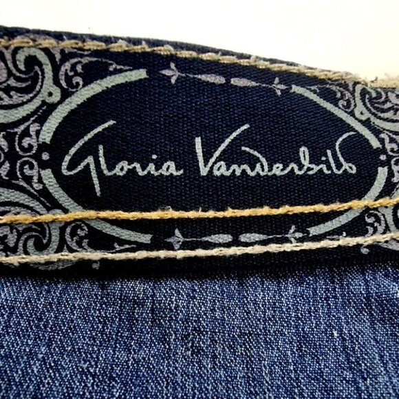 Gloria Vanderbilt Women's Blue Capris High Rise - Picture 8 of 12